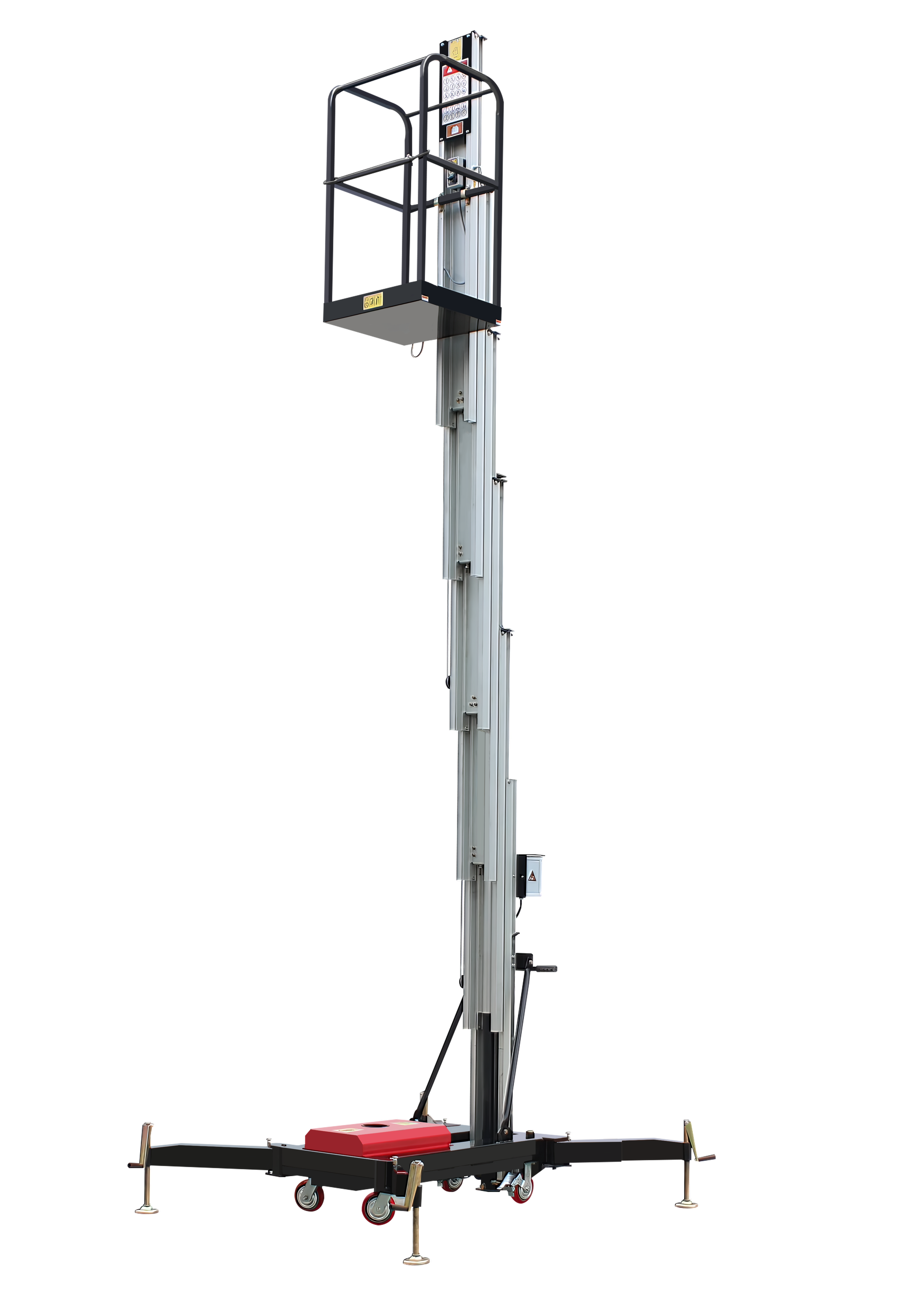 Single Aluminum Mast Push-Around Lift